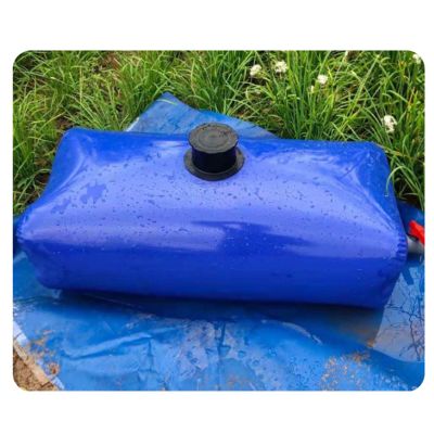 Drought-Resistant fire-Fighting Large Vehicle Transport Water Bag, Soft Folding Outdoor Agricultural Portable Water Storage Bag (Color : Blue, Size : 1X0.8X0.5m(400L))
