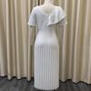 Ez-sofei Women's Short Sleeve Vintage 1940s Cocktail Dresses White view 2