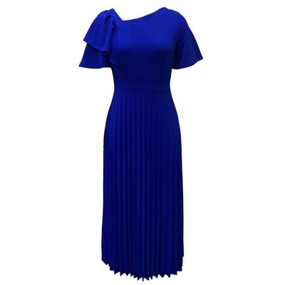 Ez-sofei Women's Short Sleeve Vintage 1940s Cocktail Dresses Blue