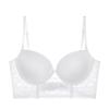 Telusu Women's Sexy Low Back Bras Lingerie Spaghetti Straps Backless Bra for Women Wedding Guest Dresses (Color : White, Size : 75/34B) view 3