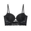 Telusu Women's Sexy Low Back Bras Lingerie Spaghetti Straps Backless Bra for Women Wedding Guest Dresses (Color : Black, Size : 80/36C) view 3
