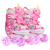 Unicorn Doll Kids Toddler Roller Skates for Girls,WESKIFAN Quad Skating Shoes with Shiny Light up Wheels&Adjustable Sizes Beginners rollerskates for Birthday Xmas Gifts,Patines para Nias Nios view 1