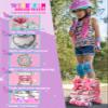 Unicorn Doll Kids Toddler Roller Skates for Girls,WESKIFAN Quad Skating Shoes with Shiny Light up Wheels&Adjustable Sizes Beginners rollerskates for Birthday Xmas Gifts,Patines para Nias Nios view 3