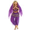 Sywiyi Women's 4Pcs Belly Dance Outfit Halloween Bollywood India Princess Cosplay Fancy Dress Up Costume Purple One Size view 2