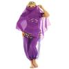 Sywiyi Women's 4Pcs Belly Dance Outfit Halloween Bollywood India Princess Cosplay Fancy Dress Up Costume Purple One Size view 4