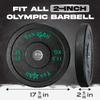 Yes4All 2" Bumper Plate, 10-190 LB Olympic Rubber Weight Plate with Steel Hub for WeightLifting, Strength Training, Home Gym, Less Impact, Absorb Bounce & Shock, Multiple Options, 25LB view 2