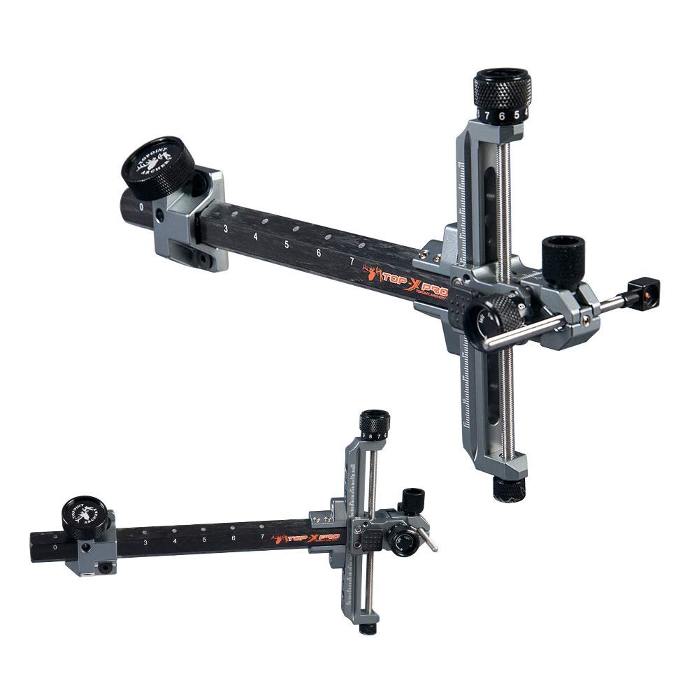 Archery Carbon Bar Recurve Bow Sight Adjustable 9 Inch T Shape Archery Shooting Target Sight for Left and Right Hand Professional Competition Recurve Bow Shooting (Right Hand, Grey)