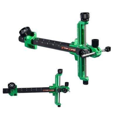 Archery Carbon Bar Recurve Bow Sight Adjustable 9 Inch T Shape Archery Shooting Target Sight for Left and Right Hand Professional Competition Recurve Bow Shooting (Right Hand, Green)