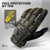 ZUNE LOTOO Tactical Gloves for Men, Touchscreen Motorcycle Gloves with Finger Impact Protection, Black Palm Padded Safety Work Gloves for Paintball Airsoft Range Tac Female Women(Small) view 2