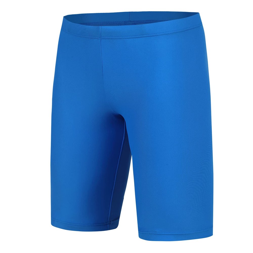 Xioker Boy Square Legs Swim Jammer with UPF50+,Youth Boy Jammer Swimming Shorts for Training(Navy Blue M)