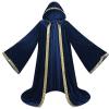 Honeystore Unisex Masquerade Wizard Cloak Halloween Cosplay Hooded Cape Outfit SWD2022042203-Blue 2XL view 1