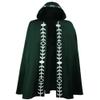 Honeystore Unisex Medieval Renaissance Cloak Long Cosplay Halloween Hooded Cape Green L/XL view 2