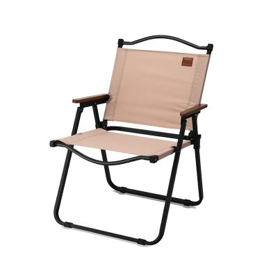 XLHWJCP Portable Camping Chair, with Handle, Heavy Duty Support 450 Lbs, Beach Chairs Backpack Chair for Outdoor Camping, Picnic, Beach, Fishing, Hiking, Travel, Sports (Khaki-A,20x20x30in)