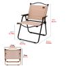 XLHWJCP Portable Camping Chair, with Handle, Heavy Duty Support 450 Lbs, Beach Chairs Backpack Chair for Outdoor Camping, Picnic, Beach, Fishing, Hiking, Travel, Sports (Khaki-A,20x20x30in) view 3
