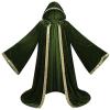 Honeystore Unisex Masquerade Wizard Cloak Halloween Cosplay Hooded Cape Outfit SWD2022042203-Green L view 1