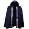 Honeystore Unisex Medieval Renaissance Cloak Long Cosplay Halloween Hooded Cape Navy 4XL/5XL view 2