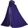 Honeystore Unisex Medieval Renaissance Cloak Long Cosplay Halloween Hooded Cape Purple 4XL/5XL view 1