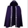 Honeystore Unisex Medieval Renaissance Cloak Long Cosplay Halloween Hooded Cape Purple 4XL/5XL view 2