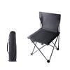 XLHWJCP Folding Camping Chair with Storage Pocket Portable Camp Chairs Outdoor Thicken Oxford Cloth Heavy Duty Support 450 Lbs Beach Chairs for Camp Lawn Hiking Fishing Sports (Black,14x14x22in) view 1