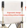 XLHWJCP Folding Camping Chair with Storage Pocket Portable Camp Chairs Outdoor Thicken Oxford Cloth Heavy Duty Support 450 Lbs Beach Chairs for Camp Lawn Hiking Fishing Sports (Black,14x14x22in) view 4