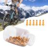 GOTOTOP Spoke Nipples, 100Pcs Aluminum Alloy Spoke Spoke Cover Nipple Cycling Accessory for Mountain Road, 2mm/0.08in Inner Diameter Spokes(Gold) view 3