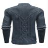 SAVKOOV Men's Pullover Long Sleeve Crewneck Knitted Sweater Deep Gray view 4