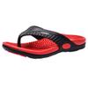 AnFeng Male Flip Summer Shoes Flops Men Shoes Slipper Beach Sandals Casual Flat Men's Slipper Men S Slippers Leather (Red, 10) view 1