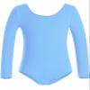 Boboking Kids Girls Basic Long Sleeve Leotards for Ballet Gymnastic Bodysuit 4/6T Blue view 1