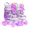 Unicorn Doll Kids Toddler Roller Skates for Girls,WESKIFAN Quad Skating Shoes with Shiny Light up Wheels&Adjustable Sizes Beginners rollerskates for Birthday Xmas Gifts,Patines para Nias Nios view 1