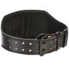 100% Top-Grain Leather 10mm Thick 6 Wide to 2.5 Taper Heavy-Duty Dual Prong Weightlifting Belt for Men and Women + 24" Red Padded Weightlifting Wrist Straps with Silicone Grip Design (Small) view 3