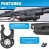 Nightstick SFL-11GL Shotgun Forend Light with Green Laser - 1200 Lumens Forend Light for Mossberg 500/590/590A1/Shockwave - IP-X7 Waterproof Impact & Chemical Resistant - 2 CR123 Batteries - Black view 3
