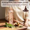 Craft Trade 100% Pure Copper Water Bottle 34 Oz, Ayurveda inspired Copper Bottle for Drinking, Unique Handcrafted Floral Design with Jute Carry Case  Boosts Immunity & Digestion, Leak-Proof, BPA-Free view 2