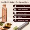 Craft Trade 100% Pure Copper Water Bottle 34 Oz, Ayurveda inspired Copper Bottle for Drinking, Unique Handcrafted Floral Design with Jute Carry Case  Boosts Immunity & Digestion, Leak-Proof, BPA-Free view 4