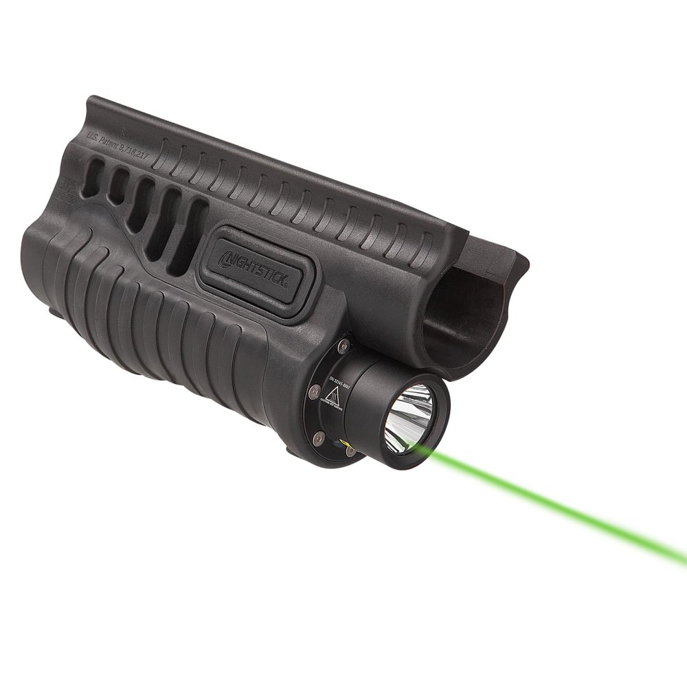 Nightstick SFL-13GL Shotgun Forend Light with Green Laser - 1200 Lumens Forend Light for Remington 870/TAC-14 - IP-X7 Waterproof Impact & Chemical Resistant - 2 CR123 Batteries Black