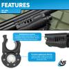 Nightstick SFL-13GL Shotgun Forend Light with Green Laser - 1200 Lumens Forend Light for Remington 870/TAC-14 - IP-X7 Waterproof Impact & Chemical Resistant - 2 CR123 Batteries  Black view 3
