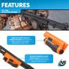 Nightstick SFL-12WL Shotgun Forend Light - 1200 Lumens Forend Light for Mossberg 500/590/590A1/Shockwave - IP-X7 Waterproof Impact & Chemical Resistant - 2 CR123 Batteries - Less Lethal Orange view 4