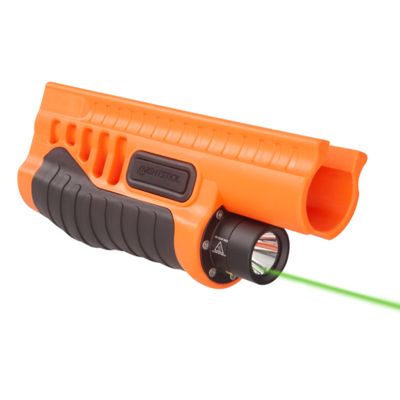 Nightstick SFL-12GL Shotgun Forend Light - 1200 Lumens Forend Light for Mossberg 500/590/590A1/Shockwave - IP-X7 Waterproof Impact & Chemical Resistant - 2 CR123 Batteries - Less Lethal Orange