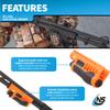 Nightstick SFL-12GL Shotgun Forend Light - 1200 Lumens Forend Light for Mossberg 500/590/590A1/Shockwave - IP-X7 Waterproof Impact & Chemical Resistant - 2 CR123 Batteries - Less Lethal Orange view 4