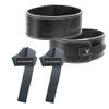 100% Top-Grain Leather 10mm Thick 4" Wide Quick Adjustable Metal Lever Powerlifting Belt for Men and Women made with Vegetable Tanned Leather + 24" Gray Weightlifting Straps (Extra Large) view 1