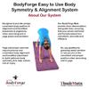 $averPak BodyForge Exercise Yoga Mat (Blue/Light Blue) & Fabric Hip Bands Set Bundle view 2
