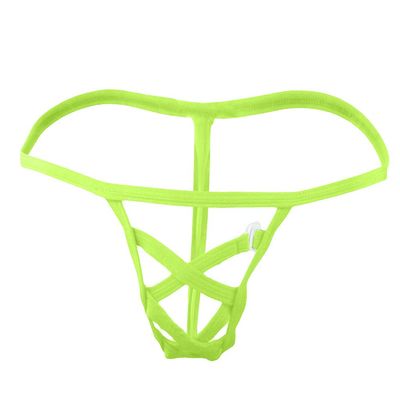 Bikini Panties Micro G-Strings Waist Men'sLow Briefs Male Ice Sexy Silk Mens Sexy Maid Costume Red (Green, One Size)