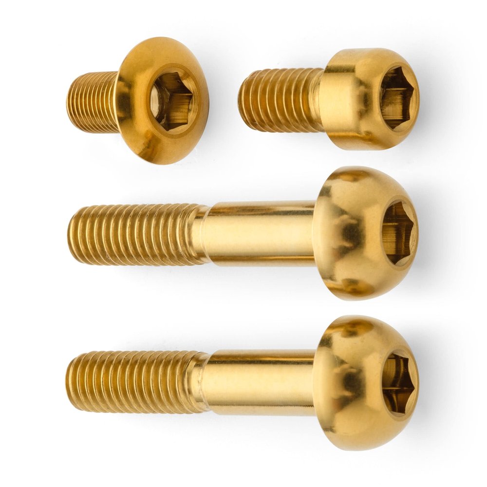 Terske Gold Titanium Brake & Shift Lever Mountain Bike Bolt Kit fits SRAM Matchmaker