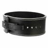 100% Top-Grain Leather 10mm Thick 4" Wide Quick Adjustable Metal Lever Powerlifting Belt for Men and Women + 24" Red Padded Weightlifting Wrist Straps with Silicone Grip Design (Extra Large) view 3