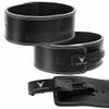 100% Top-Grain Leather 10mm Thick 4" Wide Quick Adjustable Metal Lever Powerlifting Belt for Men and Women + 24" Gray Padded Weightlifting Straps with Silicone Grip Design - Wrist Straps (X-Large) view 2