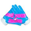 Battle Sports Call Your Mom Wide Receiver Football Gloves, Ultra Stick Adult & Youth Gloves - Adult XX-Large, White/Blue