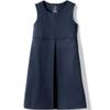 Lands' End Girls Ponte Pleat Jumper Top of Knee 16 Classic Navy view 1