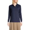 Lands' End Kids Long Sleeve Interlock Polo Shirt X-Small Classic Navy view 1