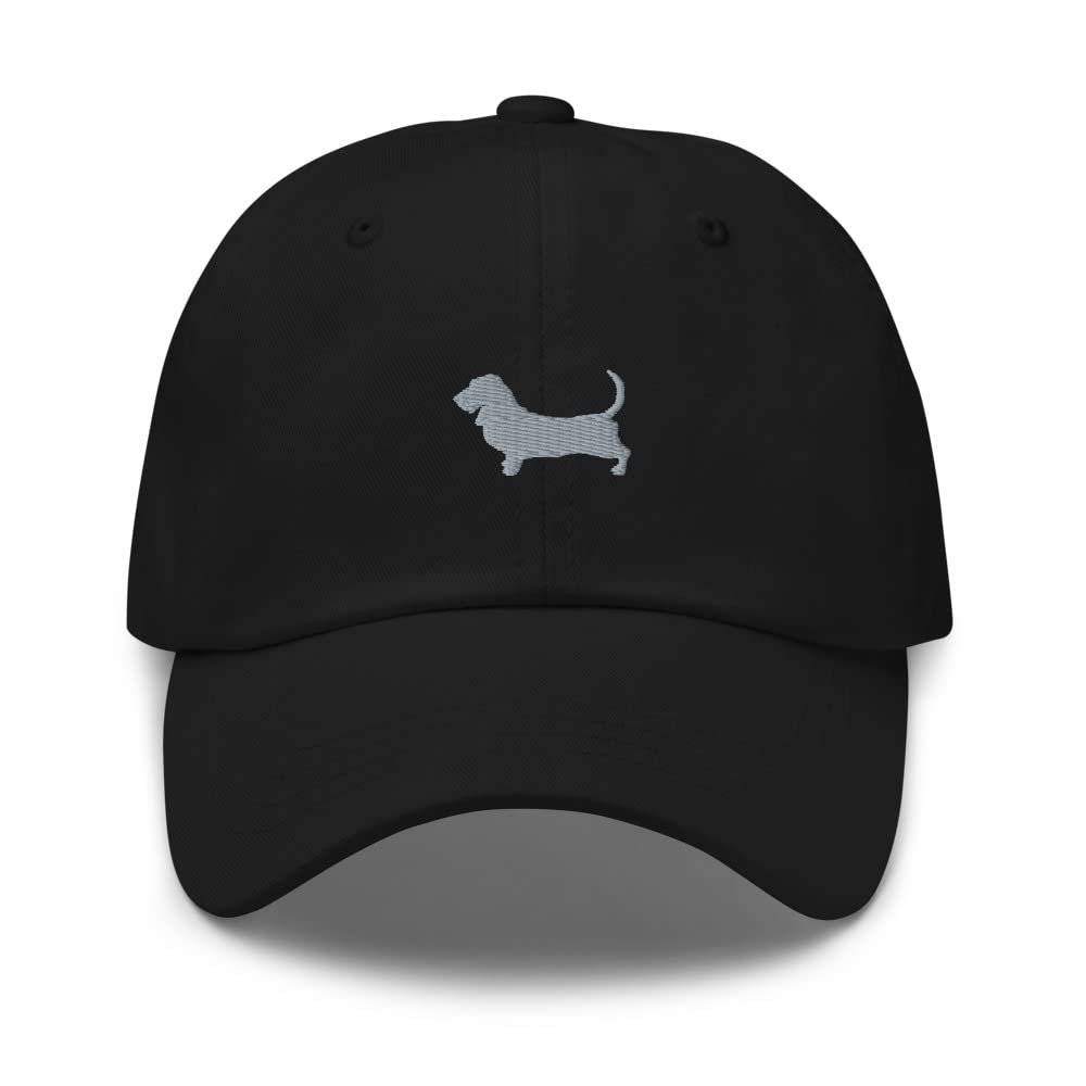 Basset Hound hat, Embroidered Unisex dad hat, Basset Hound Gifts, Basset Hound hat for Men and Women. Black