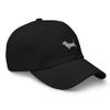 Basset Hound hat, Embroidered Unisex dad hat, Basset Hound Gifts, Basset Hound hat for Men and Women. Black view 2