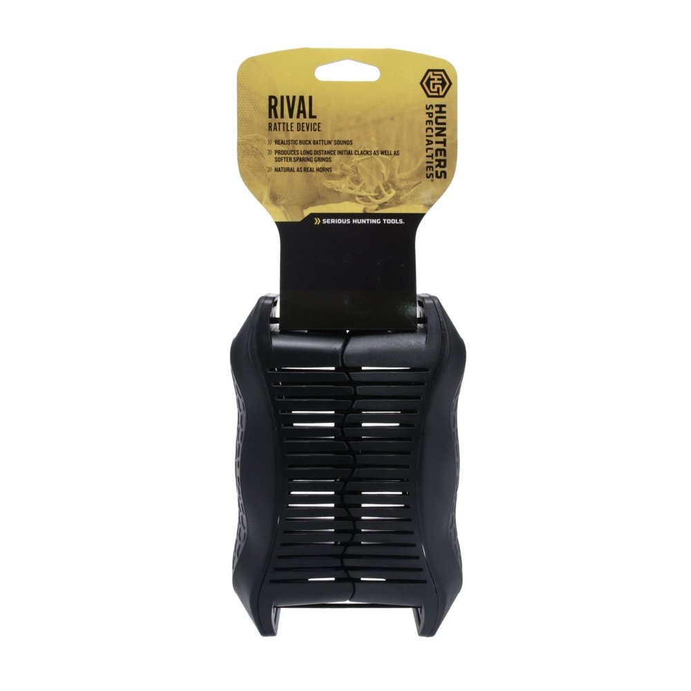 Hunters Specialties Hunting Rival Rattle Device - Compact Design Realistic Long Distance Buck Battlin' Sounds Game Call, Black